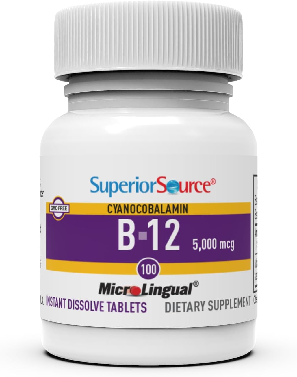 Empaque tabletas sublinguales Superior Source B12