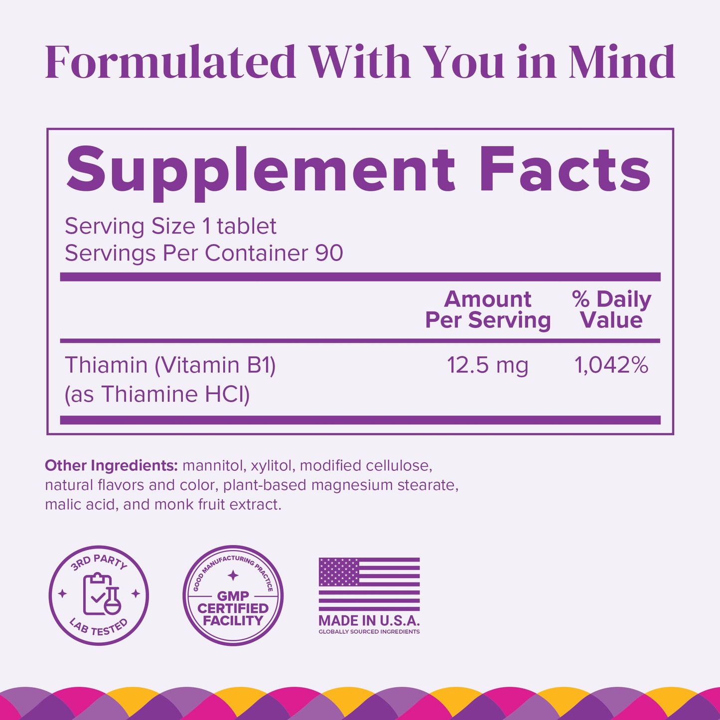 Empaque de vitaminas BariMelts B1 para cuidado post cirugía bariátrica