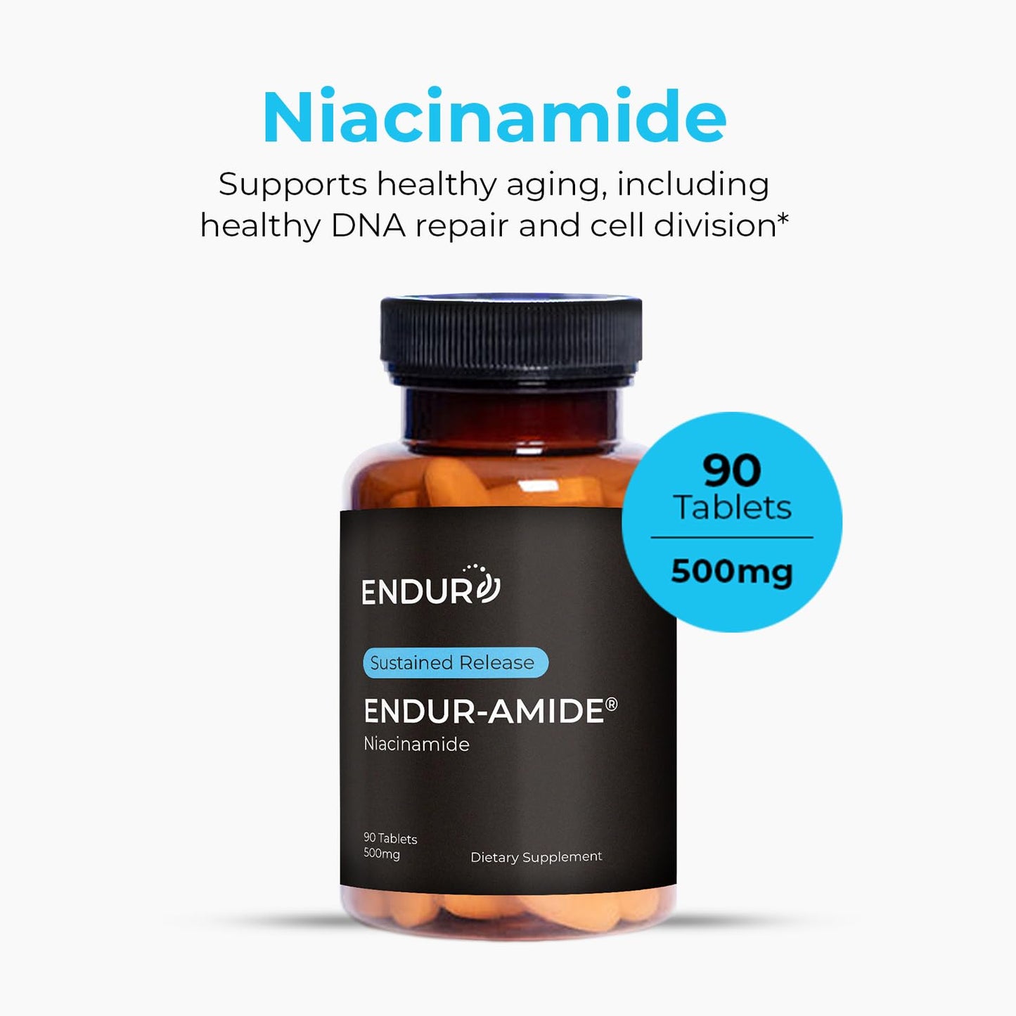 Tabletas Endur-Amide vitamina B3 para energía diaria
