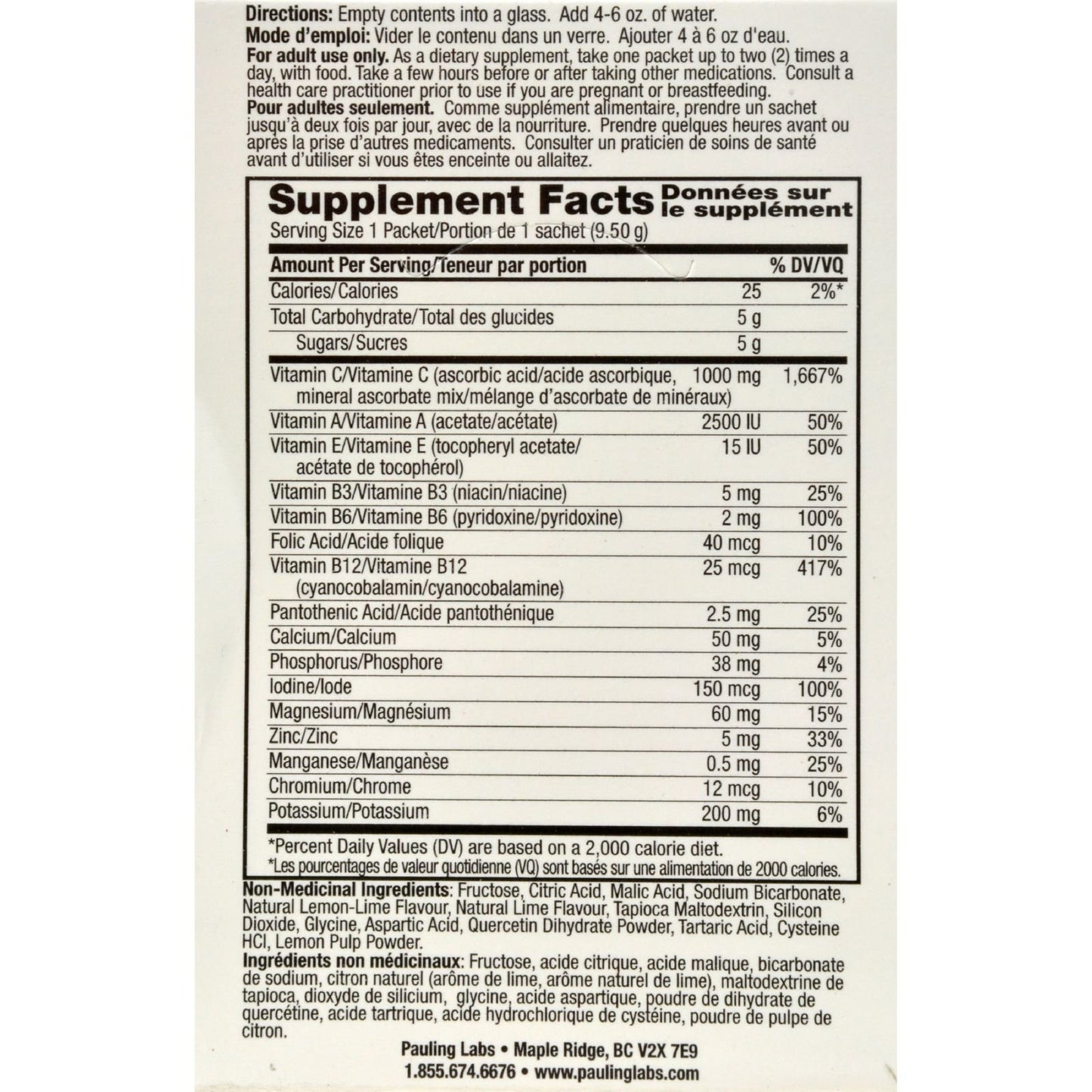 Ener-C suplemento vitamina c 1000 mg multivitamínico sabor limón lima