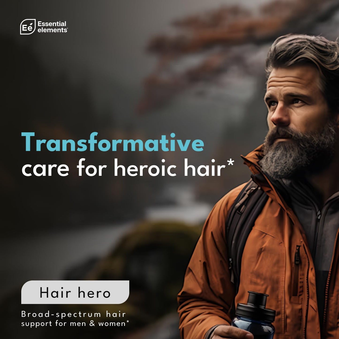 Envase doble Essential Elements Hair Hero 60 tabletas
