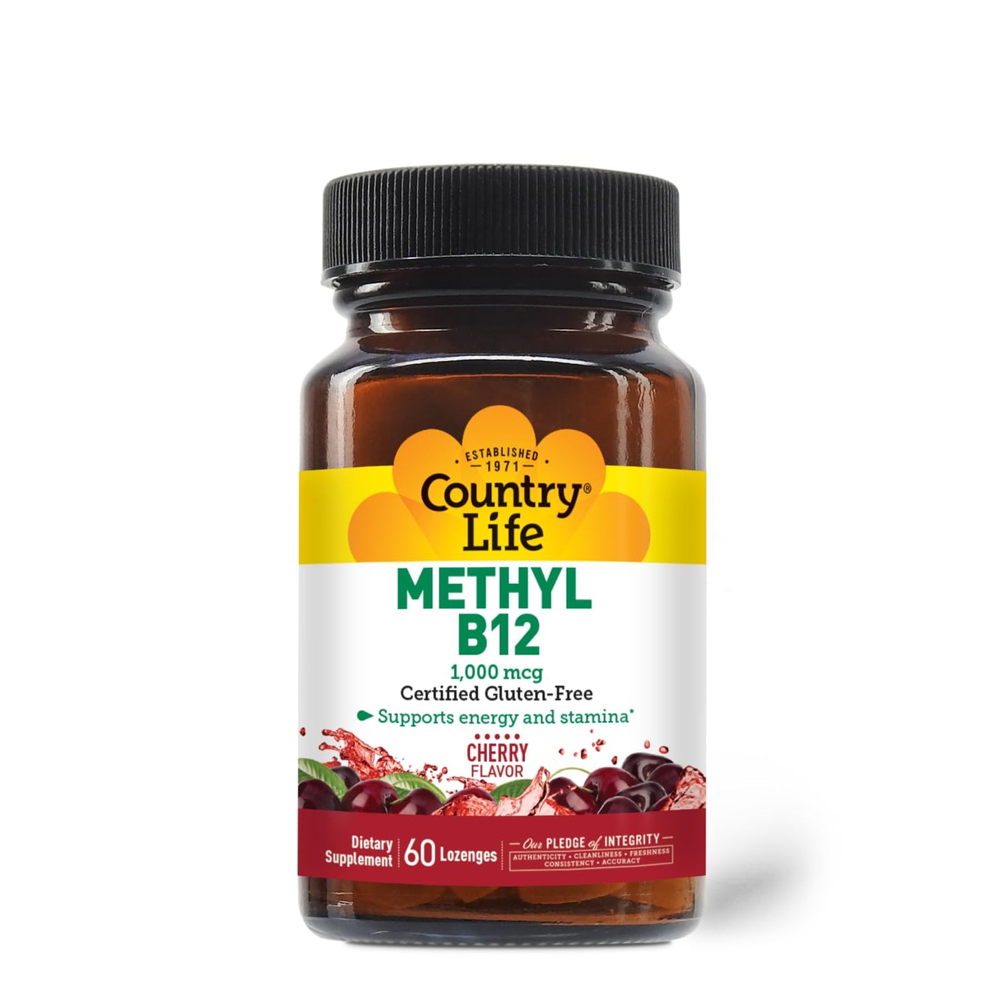 Envase y cápsulas Country Life Methyl B-12 60 unidades