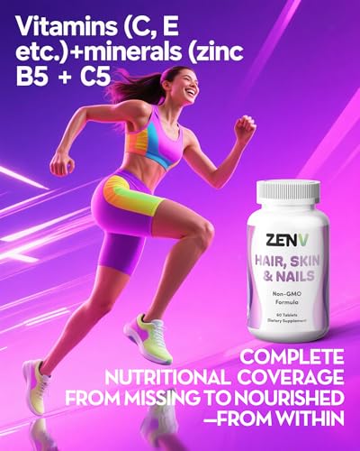 Envase compacto ZENV 60 tabletas para salud capilar