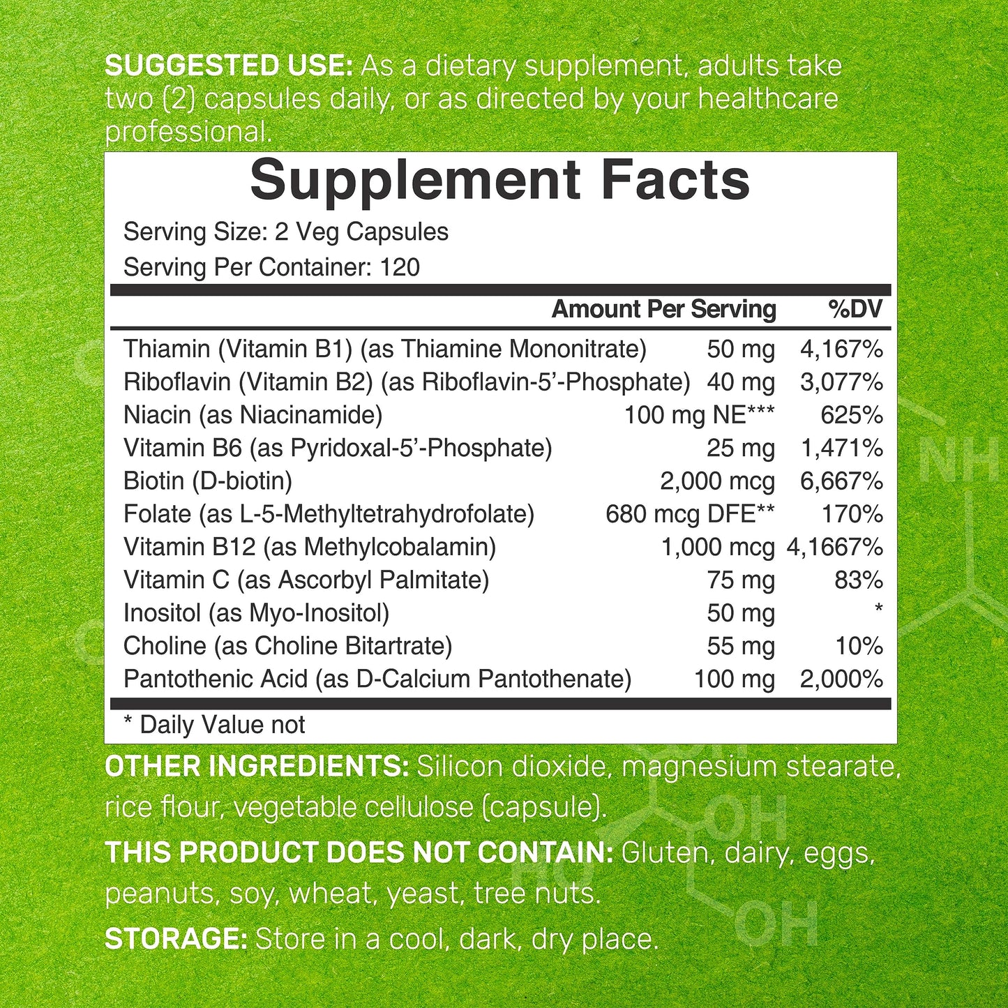 Envase DEAL Supplement complejo B metilado con vitamina C