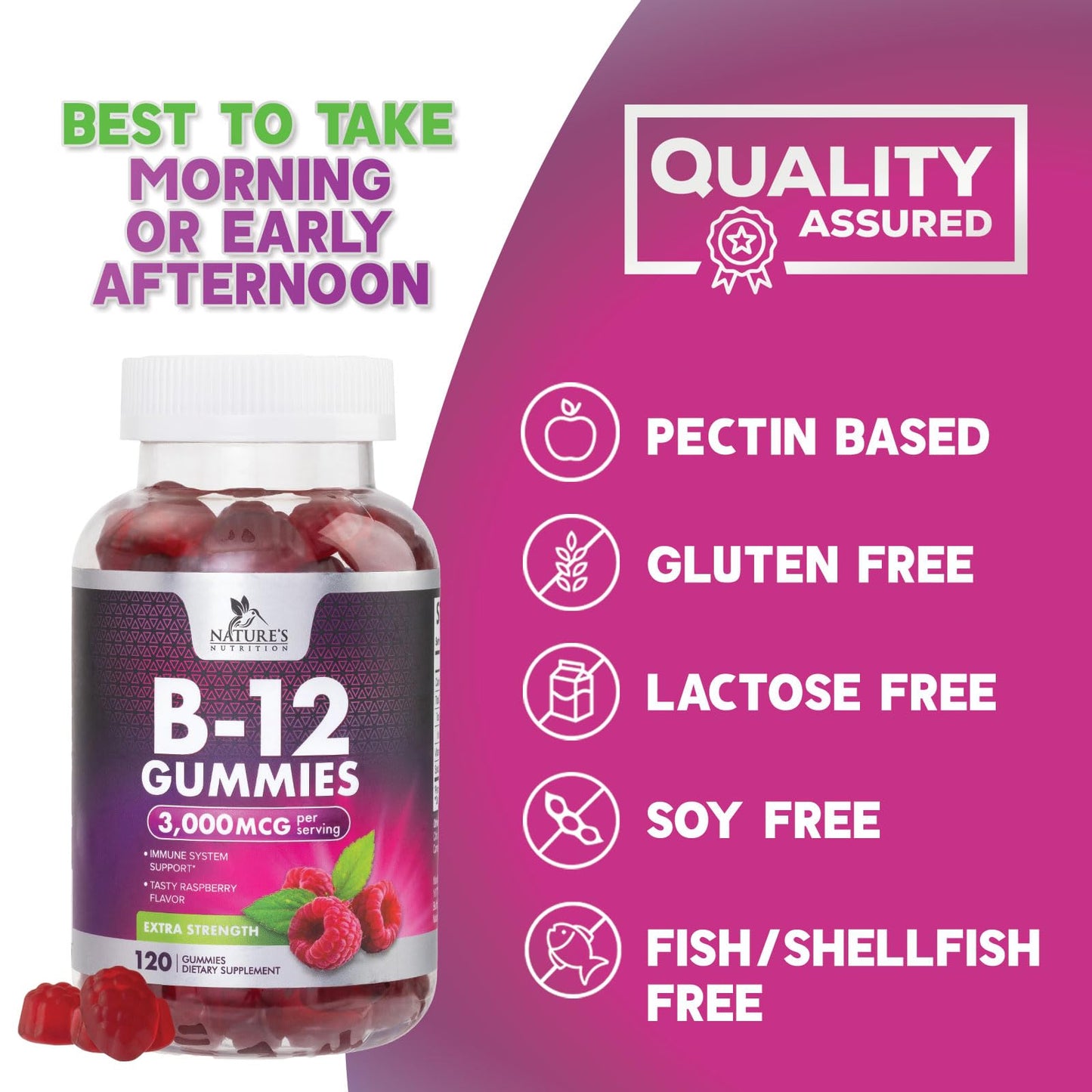 Envase frontal gomitas vitamina B12 extra fuerte