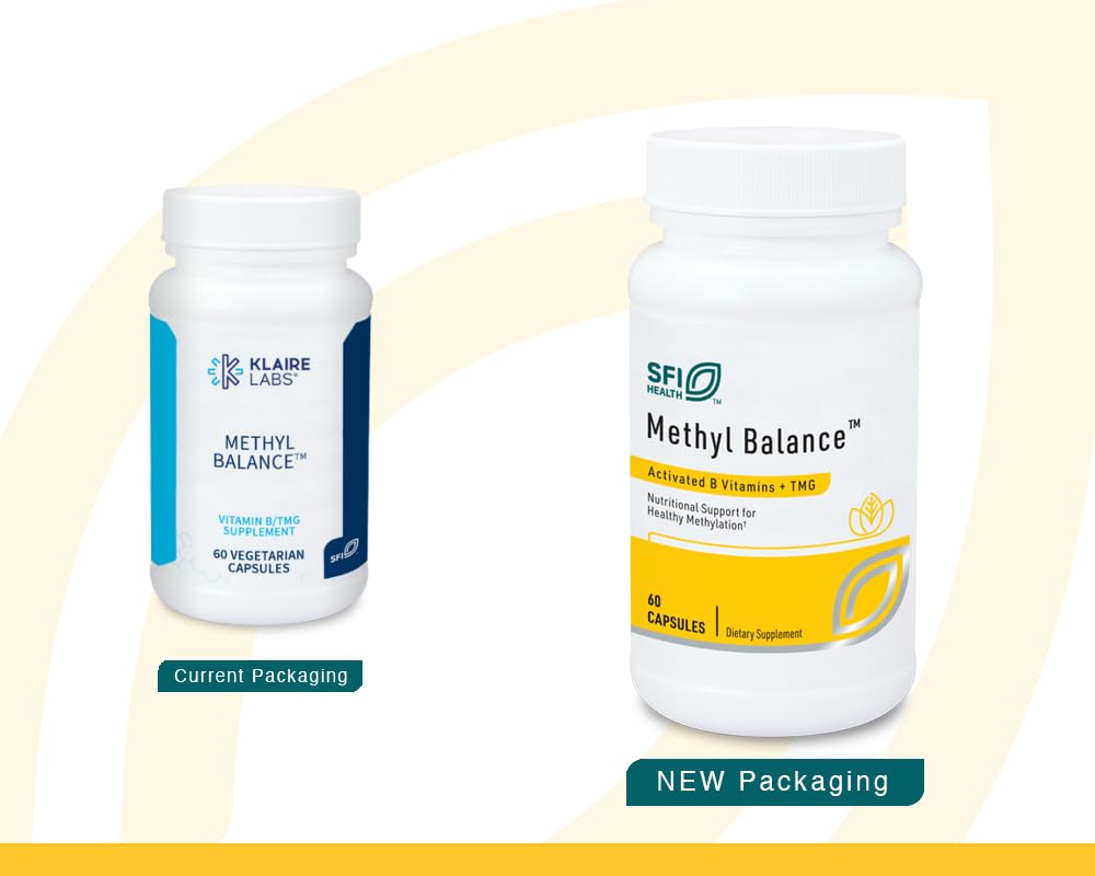 Envase frontal de Klaire Labs Methyl Balance vitaminas B