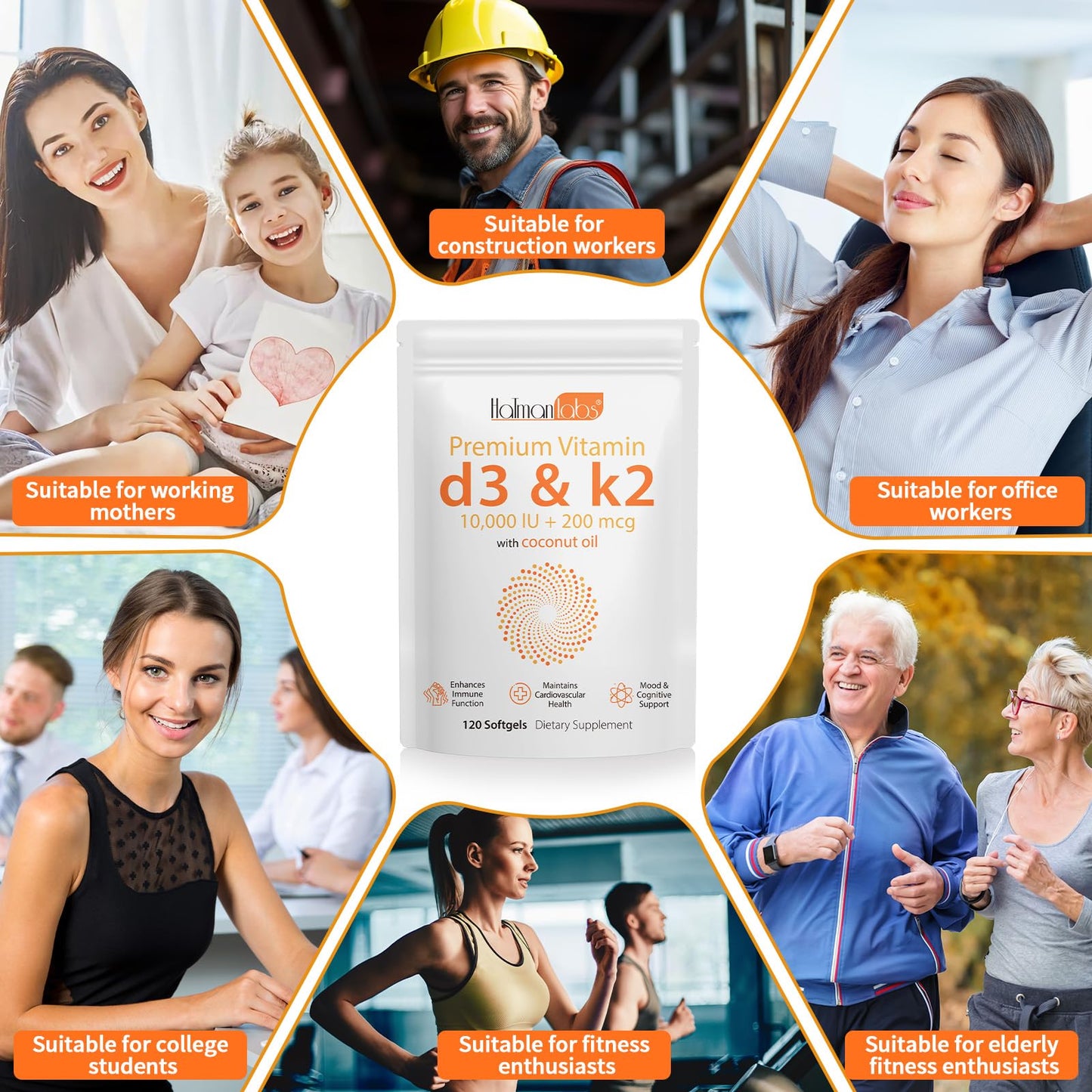 Envase frontal suplemento Tooffi vitamina D3 K2