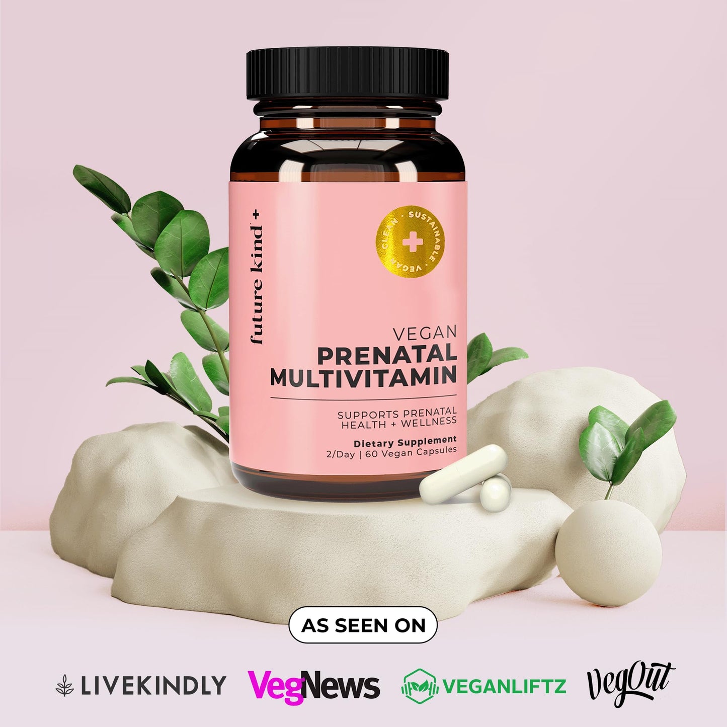 Envase de Future Kind vitamina prenatal sin gluten