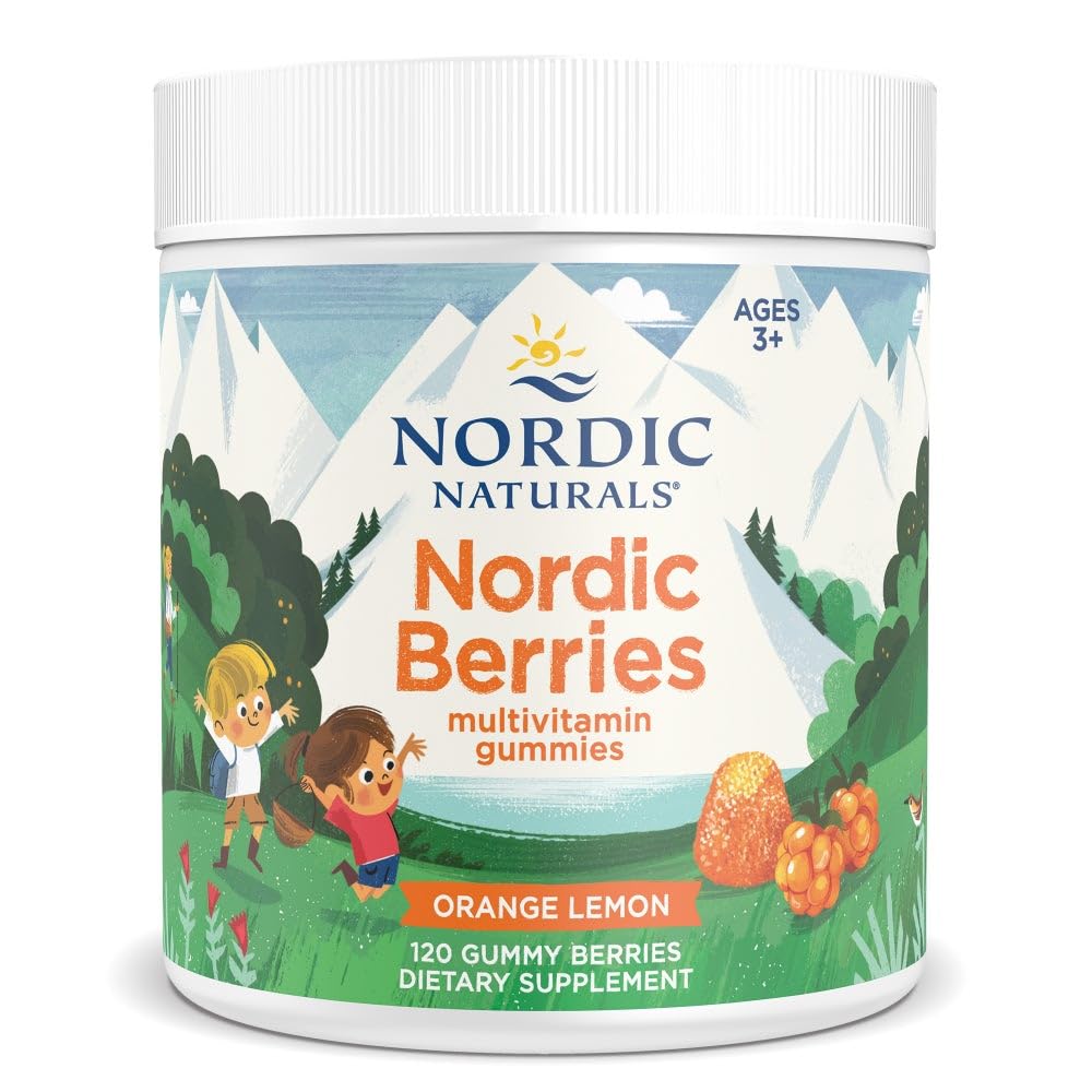 Envase de gomitas multivitamínicas Nordic Berries para niños