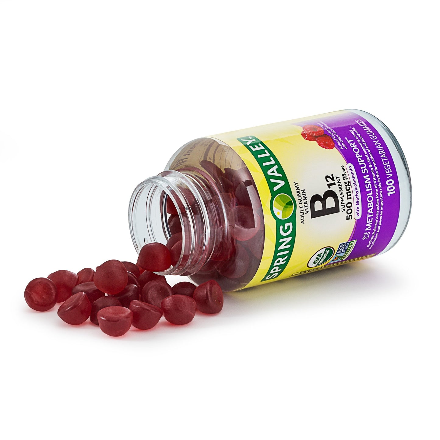 Envase gomitas Spring Valley vitamina B12 para adultos