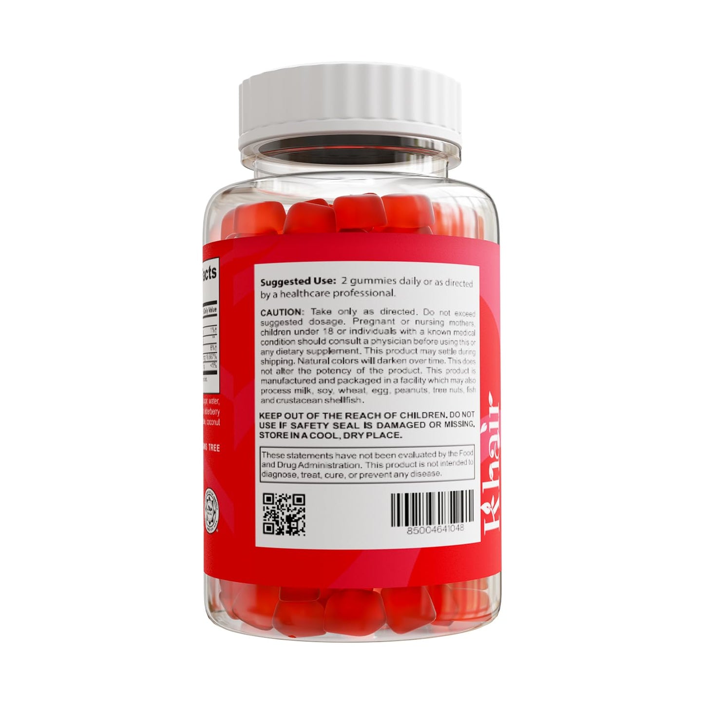 Envase Khair gominolas biotina vitaminas para cabello piel y uñas
