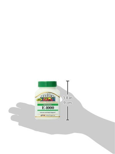 Envase lateral Vitamina E 21st Century 1000 UI