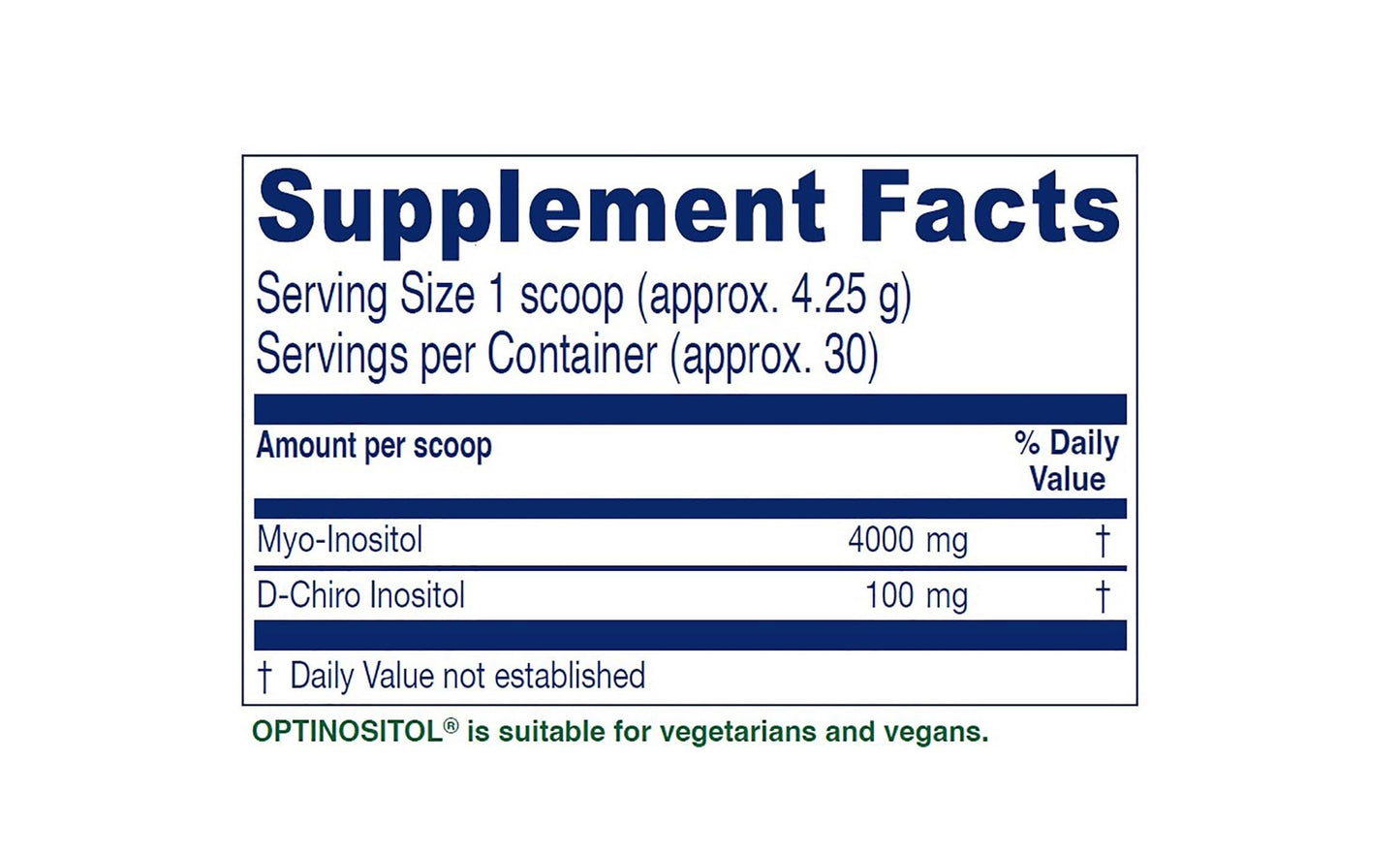 Envase polvo Vitanica Optinositol con 4000 mg Mio-Inositol
