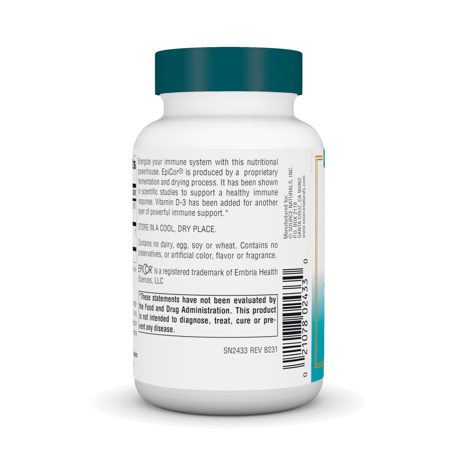 Envase Source Naturals EpiCor para defensa inmune
