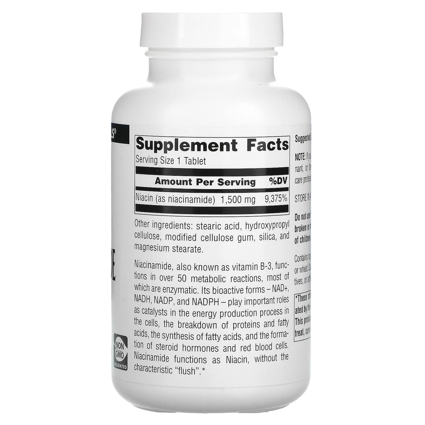 Envase Source Naturals niacinamida vitamina B3