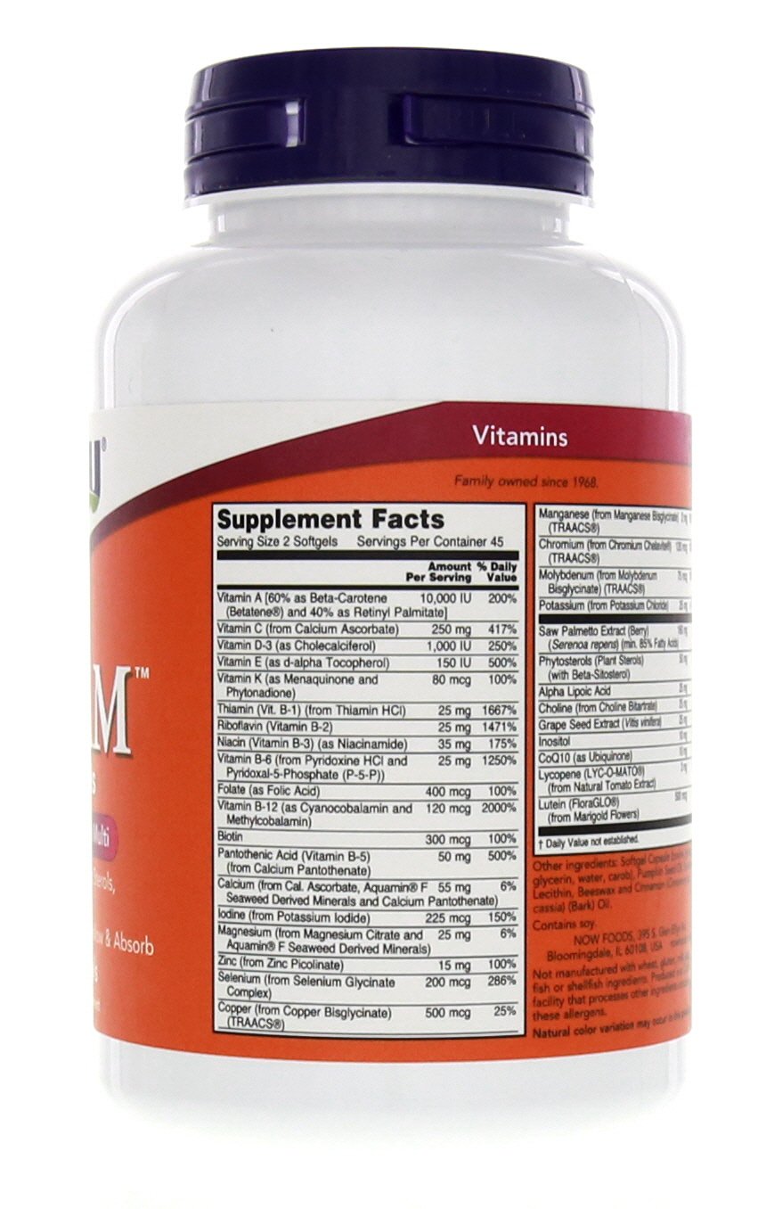 Envase suplementario Adam multivitamina