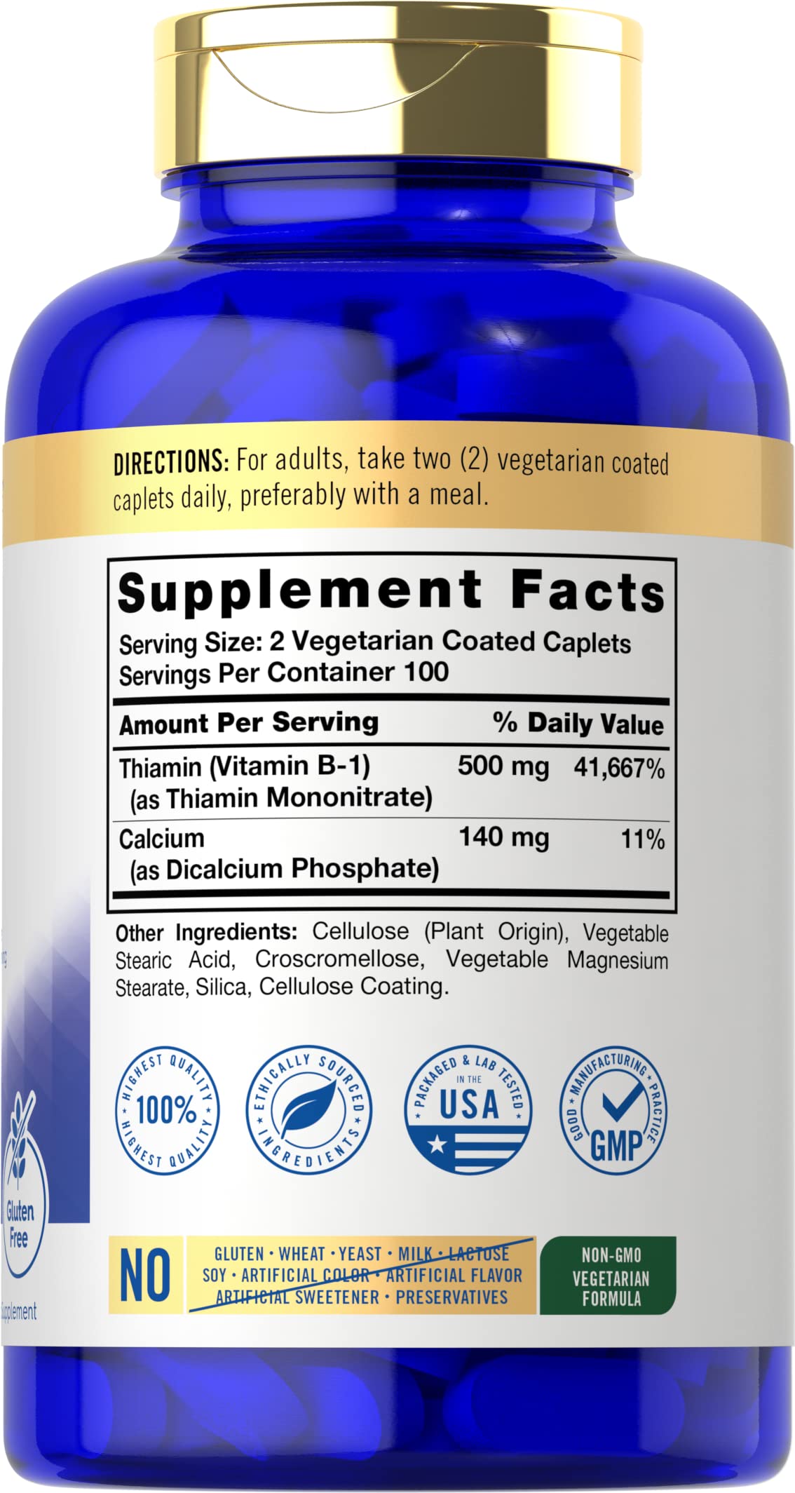 Envase suplemento vitamina b1 carlyle