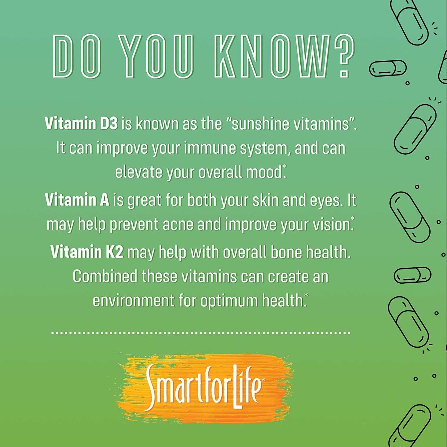 Envase suplemento de vitaminas adk smart for life