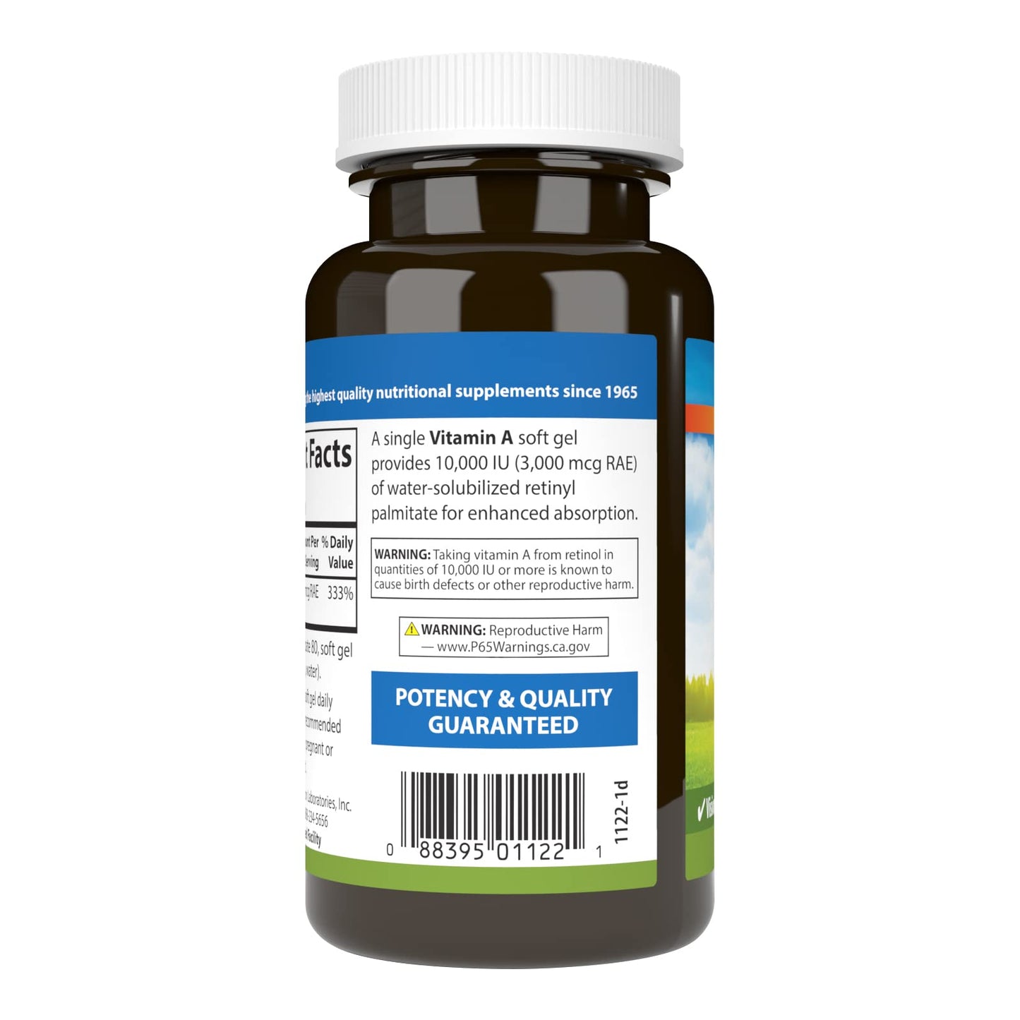Envase suplementos vitamina A Carlson para la vista