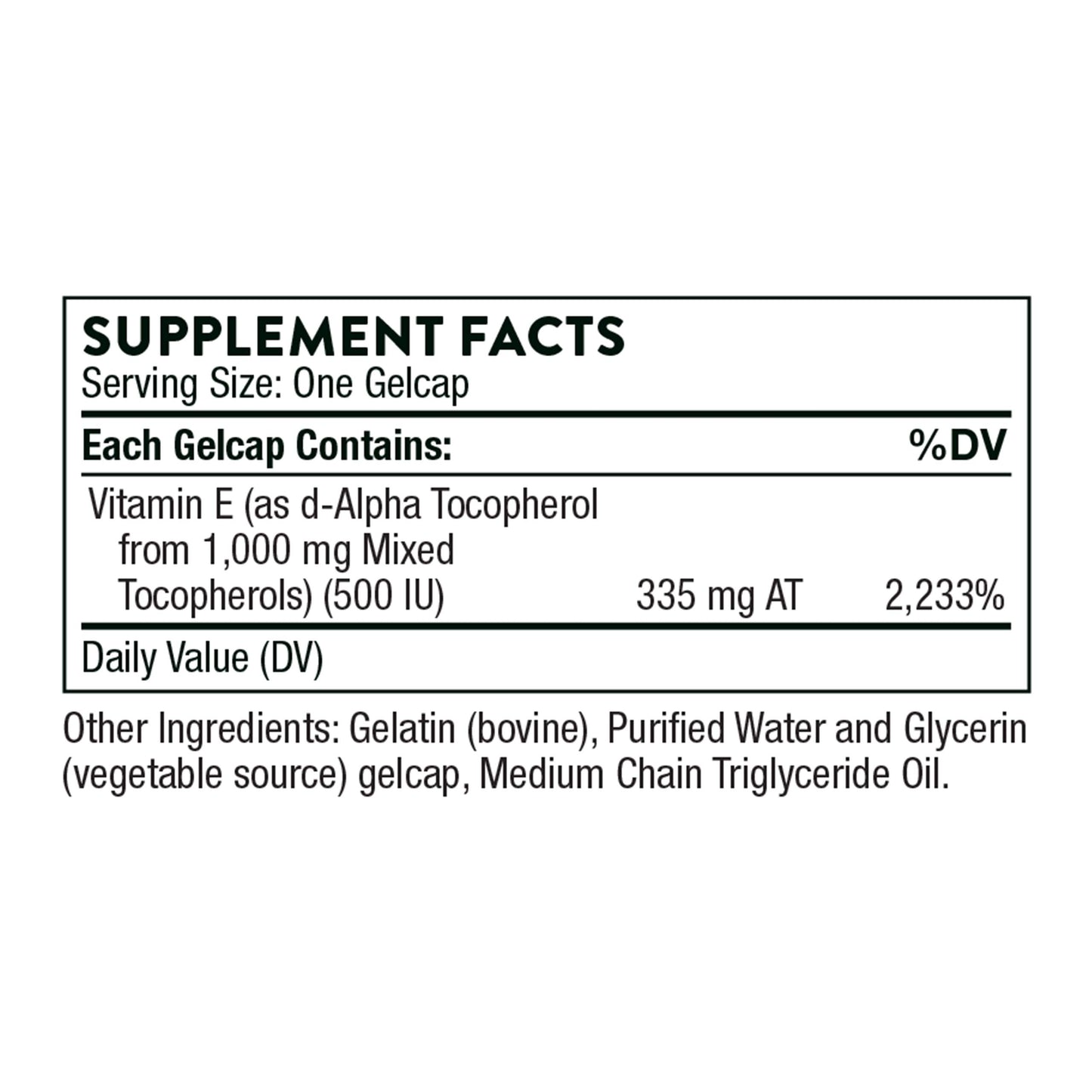 Envase THORNE Ultimate-E vitaminas antioxidantes