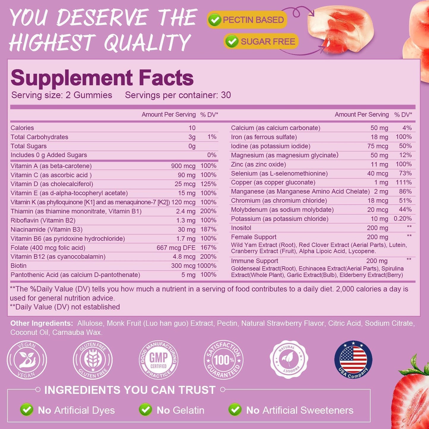 Envase totaria multivitaminas sin azúcar