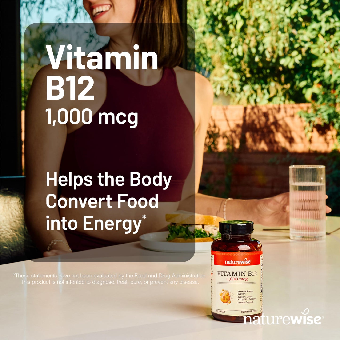 Envase cápsulas Vitamin B12 NatureWise 360 unidades