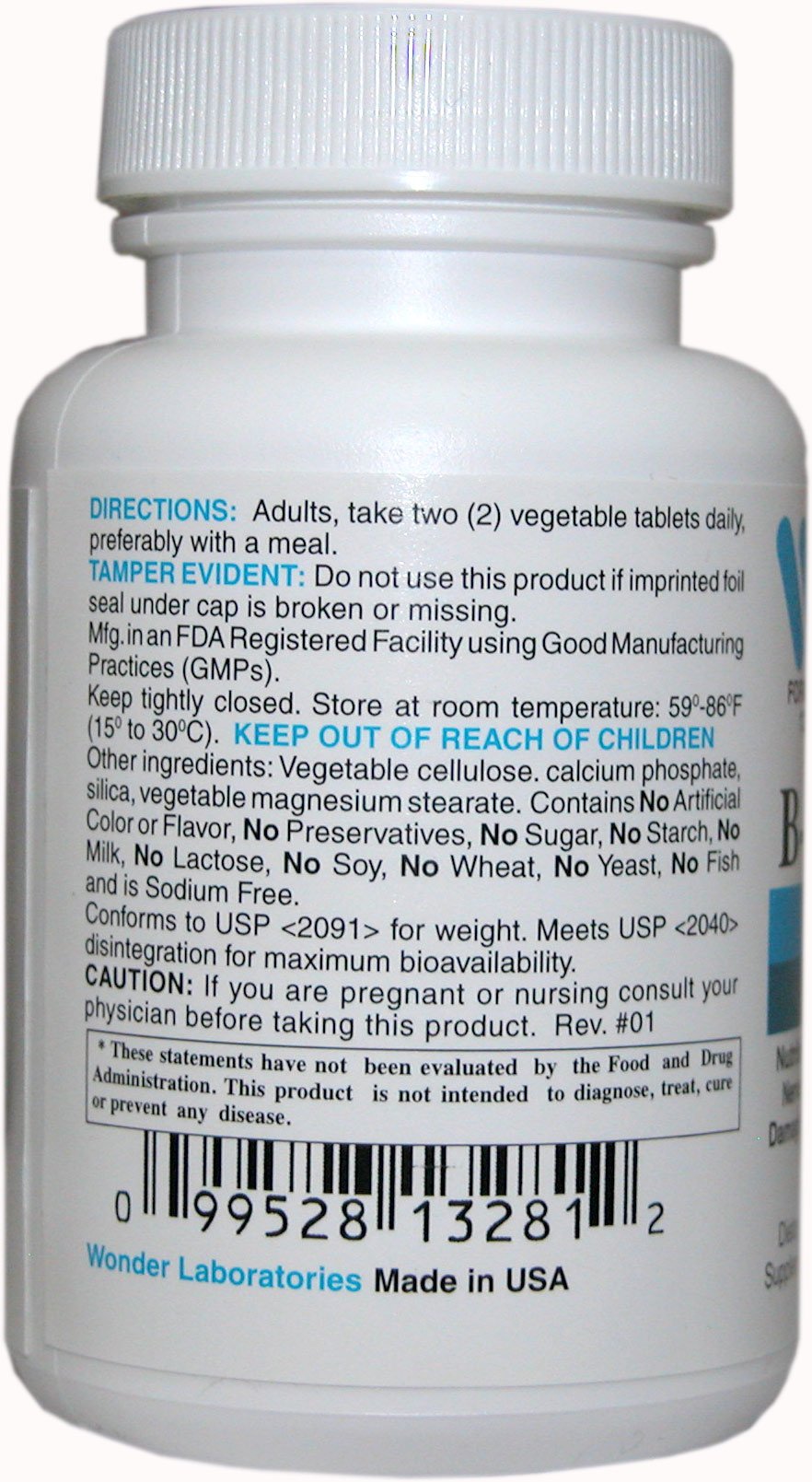 Envase Wonder Labs B y C vitaminas