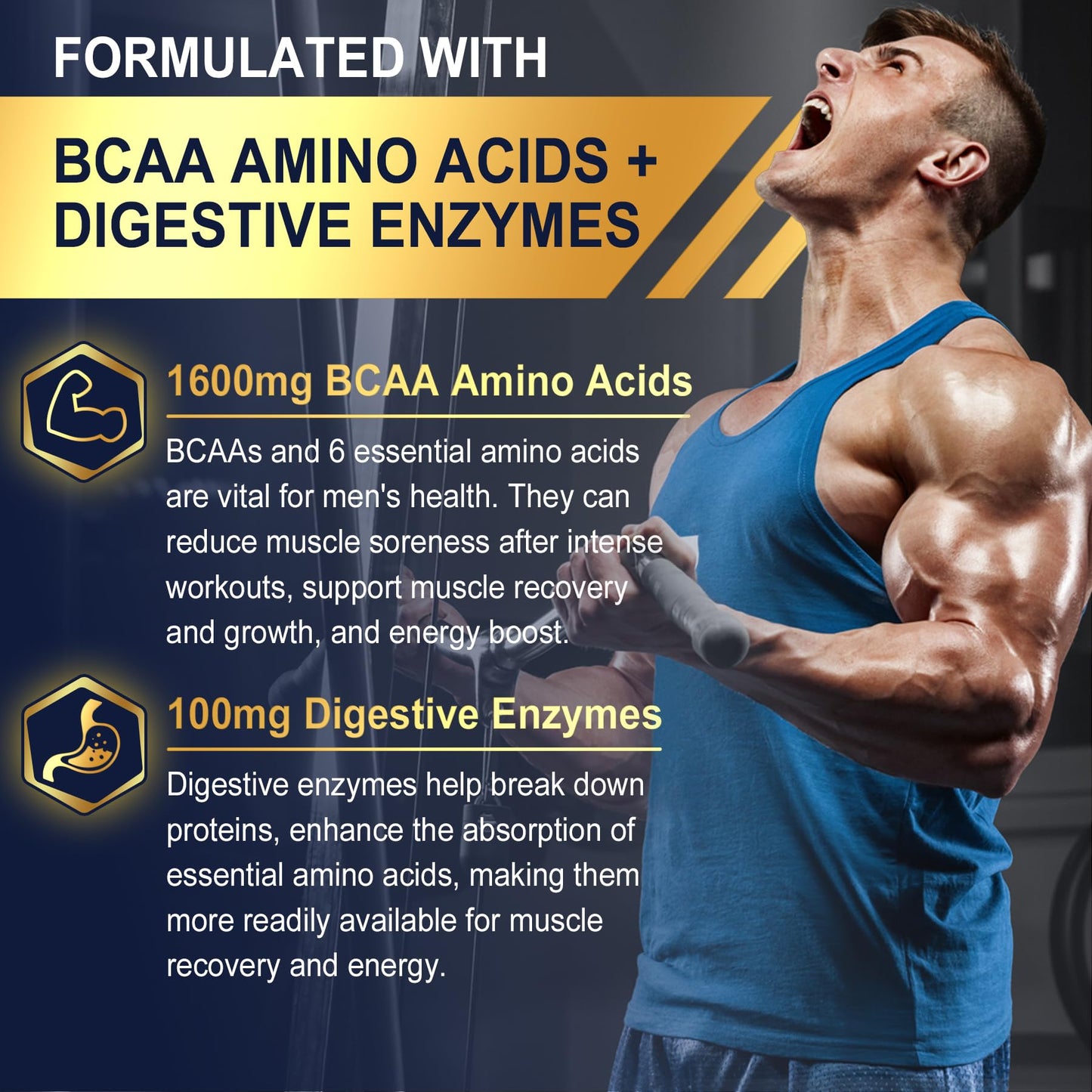 Enzimas digestivas y aminoácidos esenciales en gomitas multivitamínicas.
