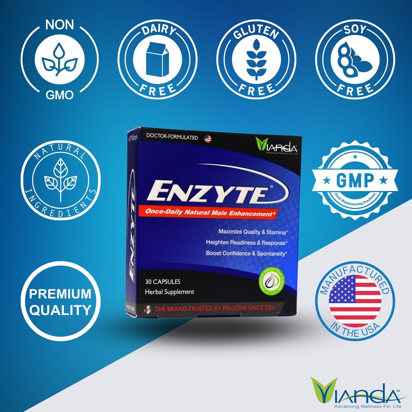 Enzyte con ingredientes premium de mejora