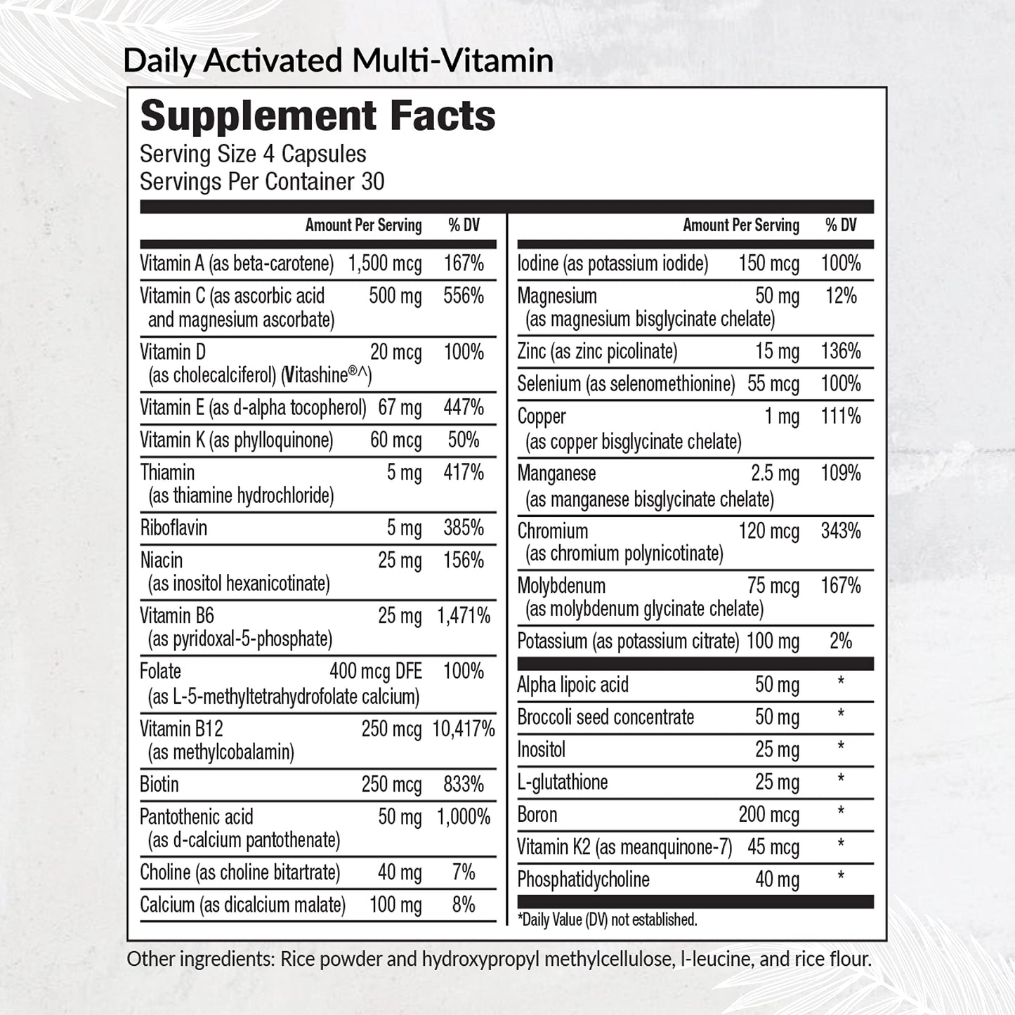 Multivitamínico Equilife caja frontal mostrando 30 porciones