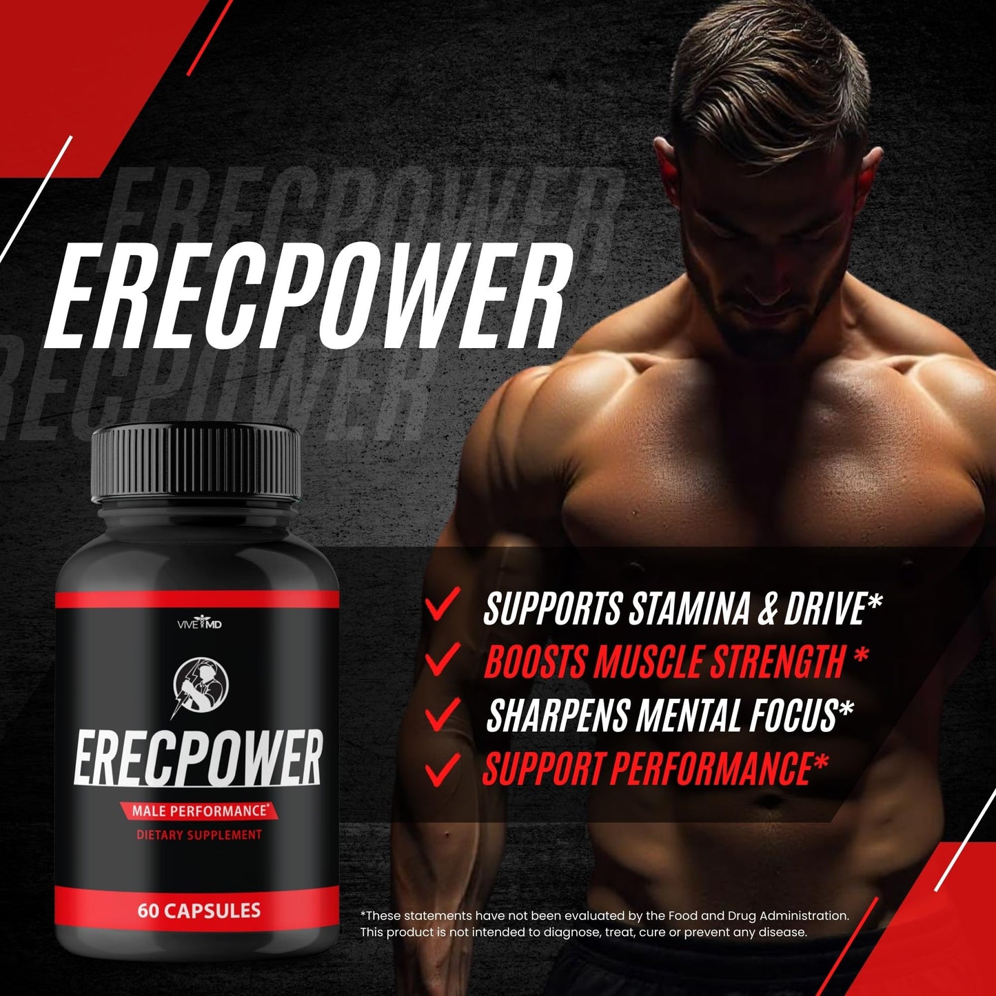 Erecpower cápsulas soporte salud masculina