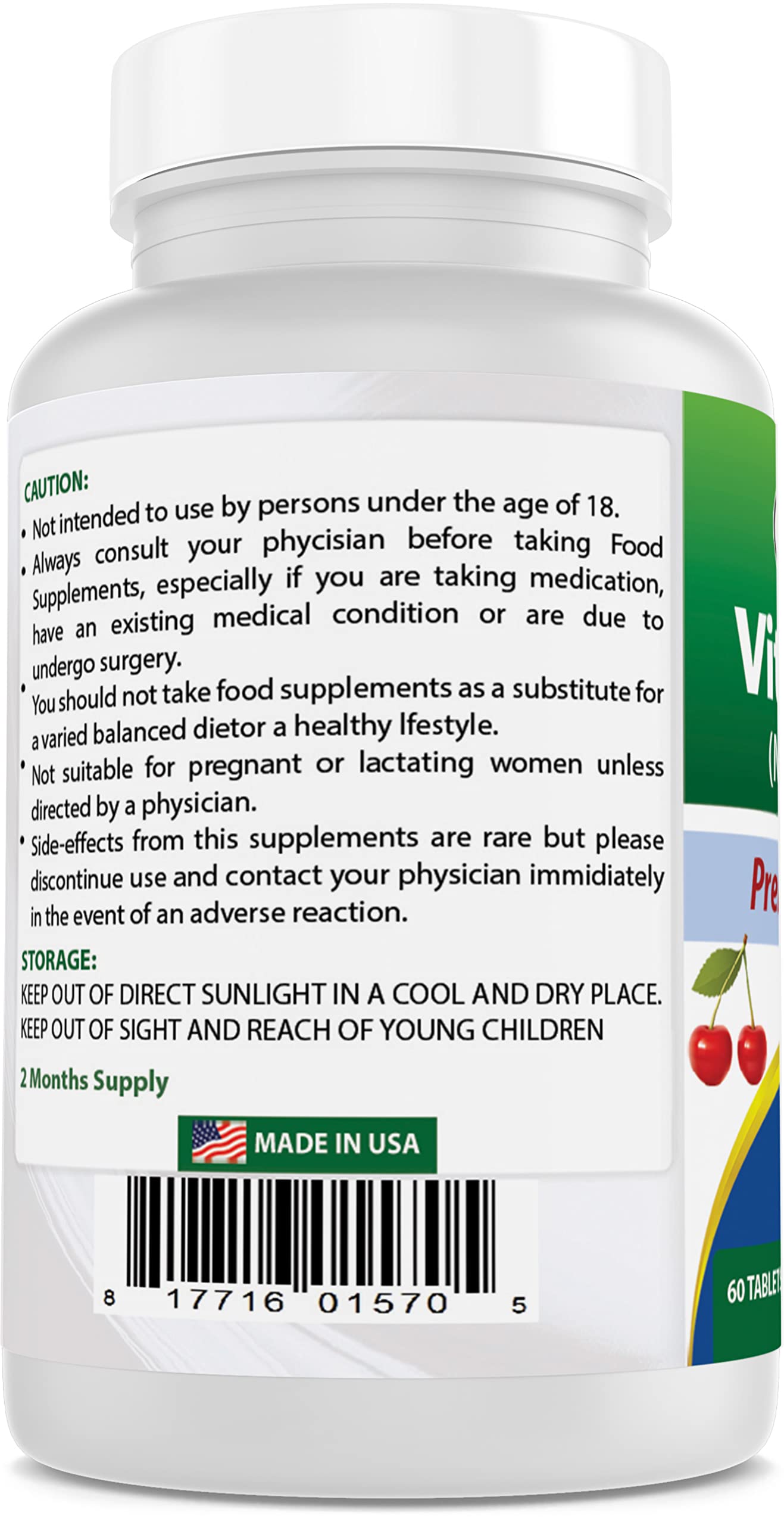 Etiqueta Best Naturals Vitamina B12 6000 mcg