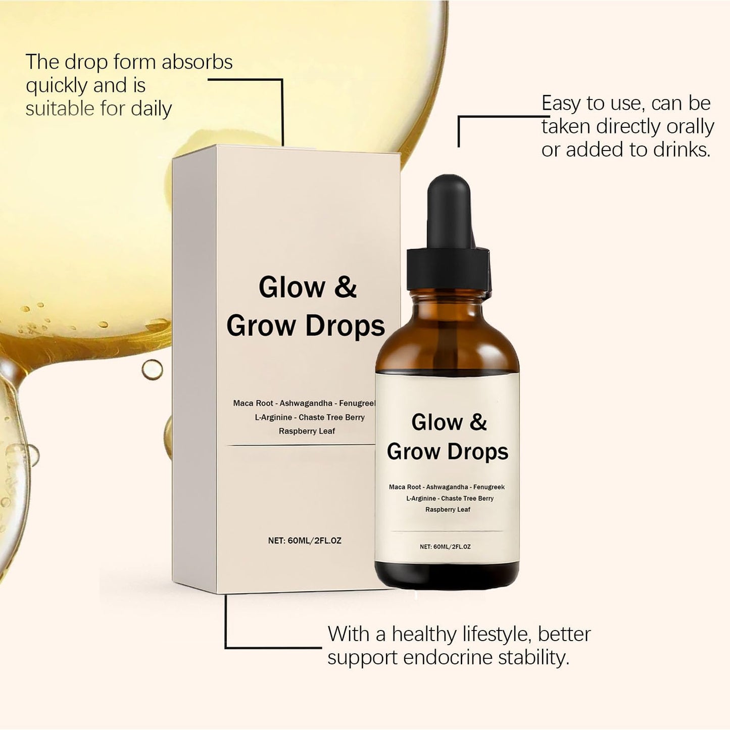 Etiqueta botella gotas Rulinal Glow & Grow