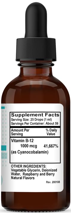 Etiqueta botella suplemento Kovite gotas vitamina B12