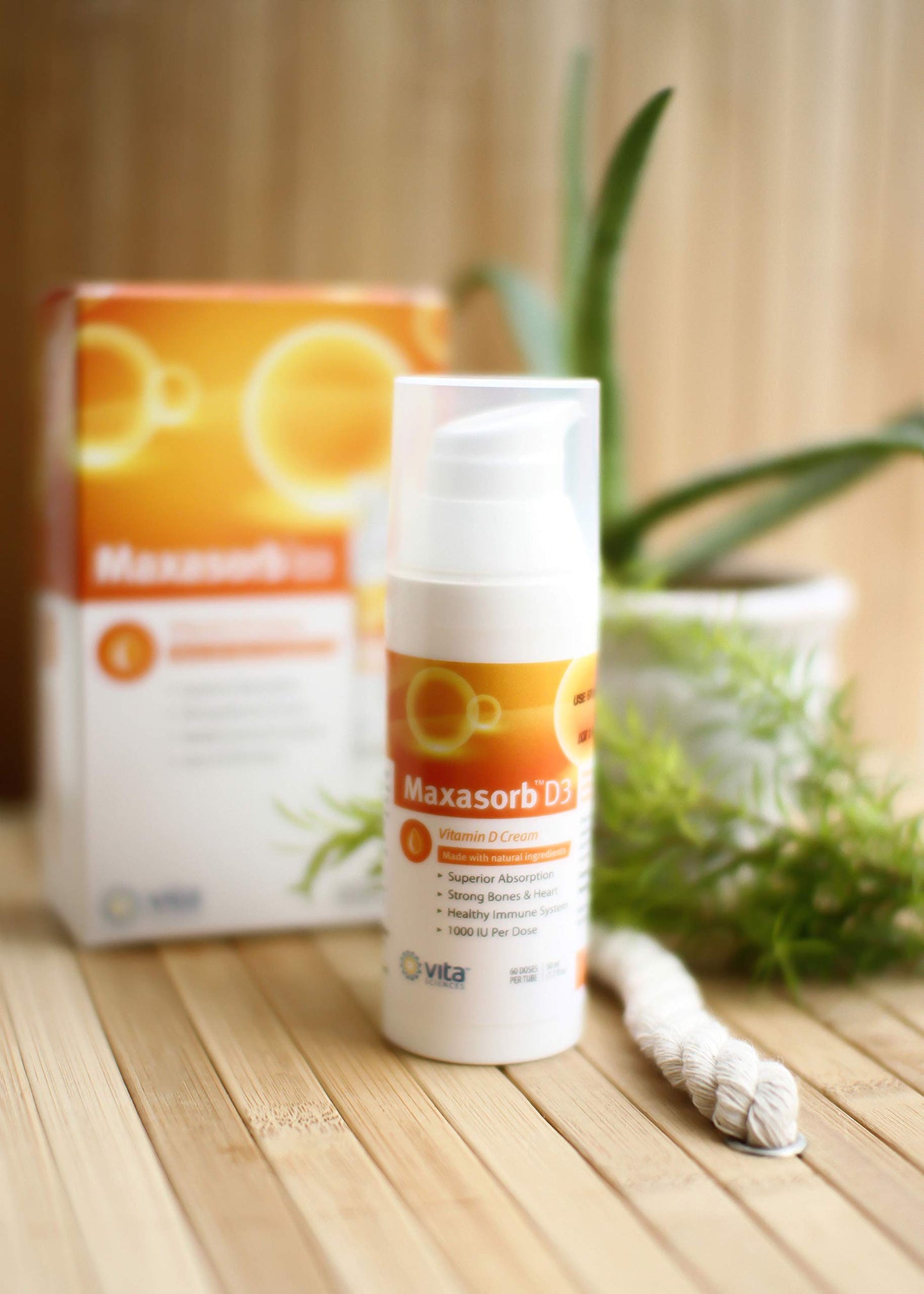 Etiqueta crema Maxasorb vitamina d3 para piel sensible