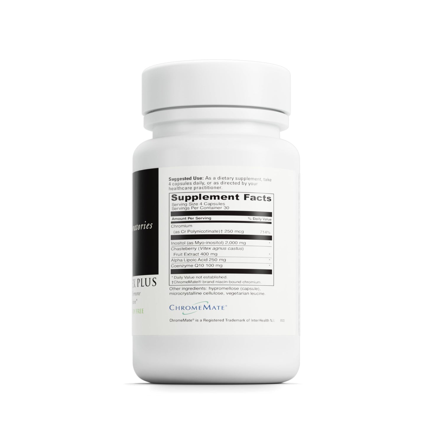 Etiqueta DaVinci Labs Inositol y Vitex Plus para mujeres