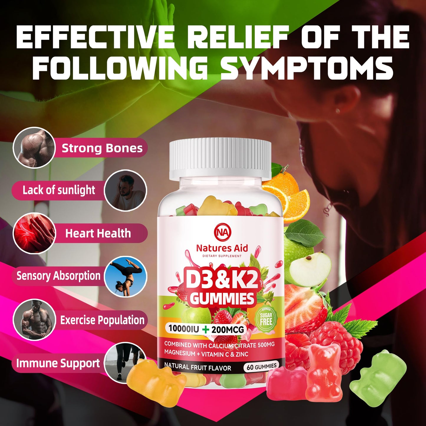 Etiqueta y detalles suplmento vitaminas Natures Aid