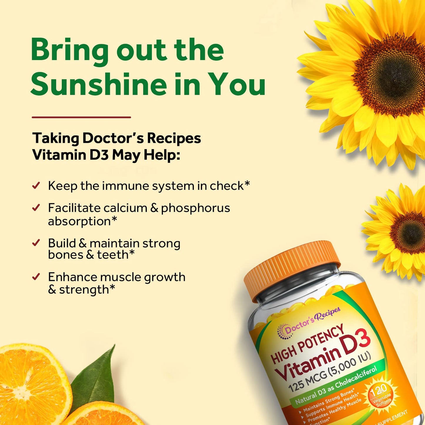 Etiqueta de Doctor's Recipes Vitamina D3