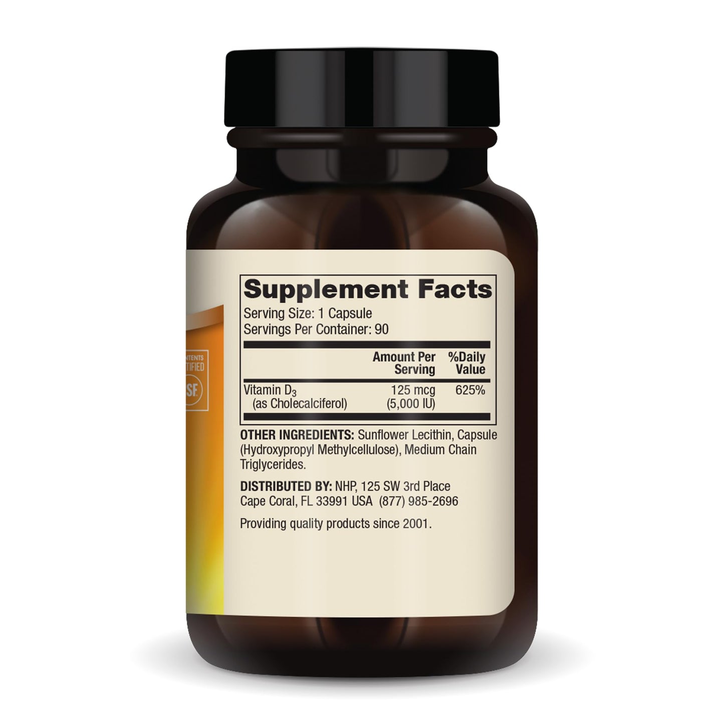 Etiqueta Dr Mercola vitamina d3 liposomal 5000 ui