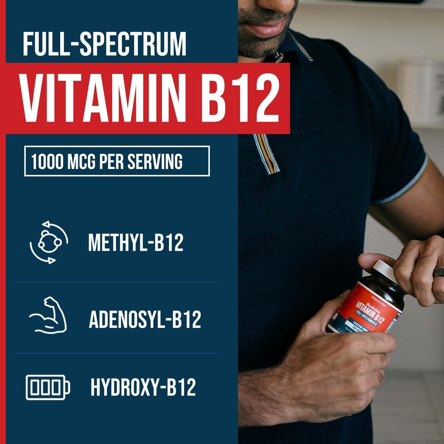 Etiqueta frontal BioActive Vitamina B12 líquida
