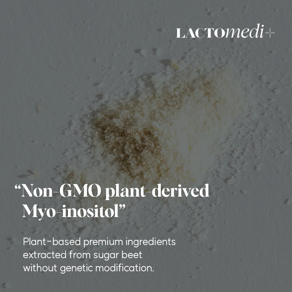 Etiqueta frontal suplemento LACTOMEDI con ratio 40:1 inositol