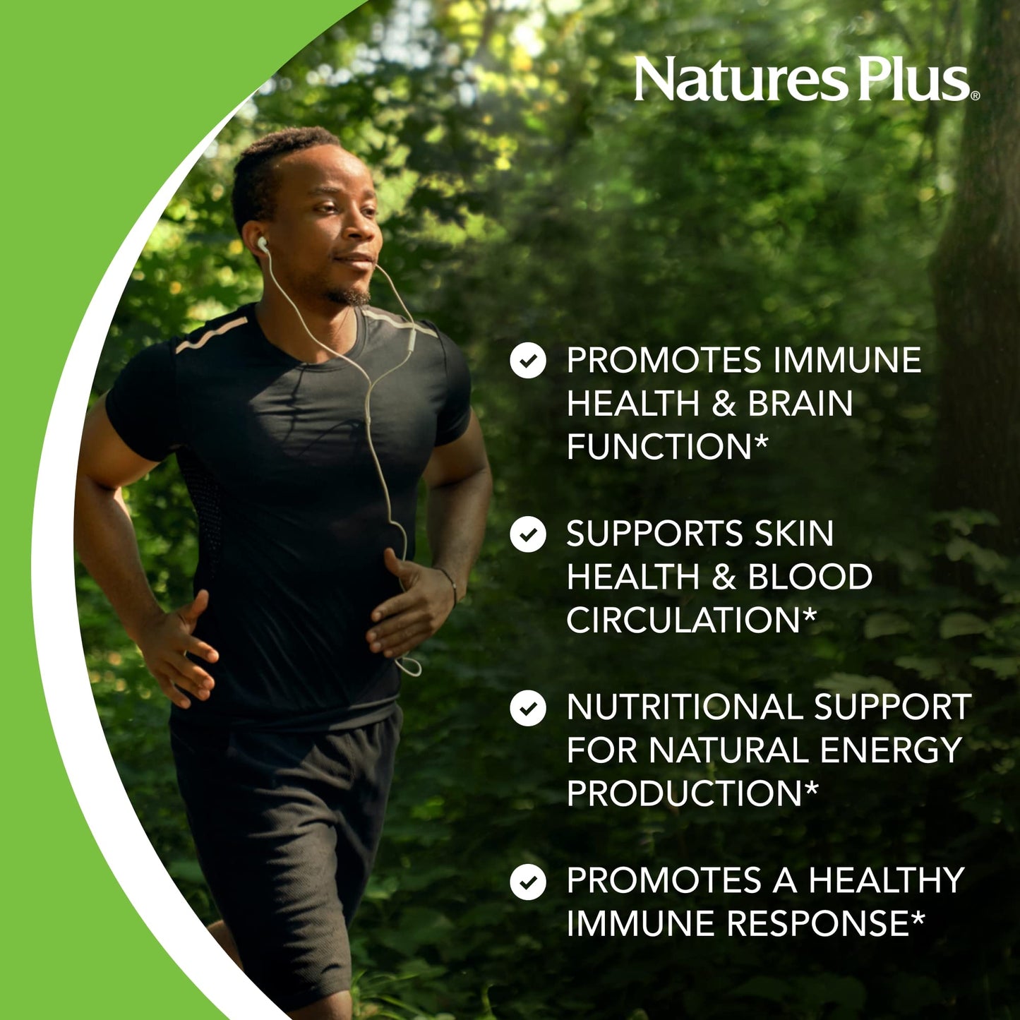 Etiqueta frontal NaturesPlus Niacinamida 500mg