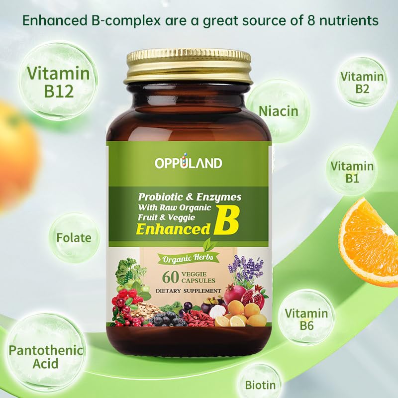 Etiqueta frontal oppuland vitaminas complejo B