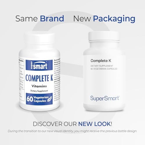 Etiqueta frontal Suplemento Supersmart Complete K con vitaminas K