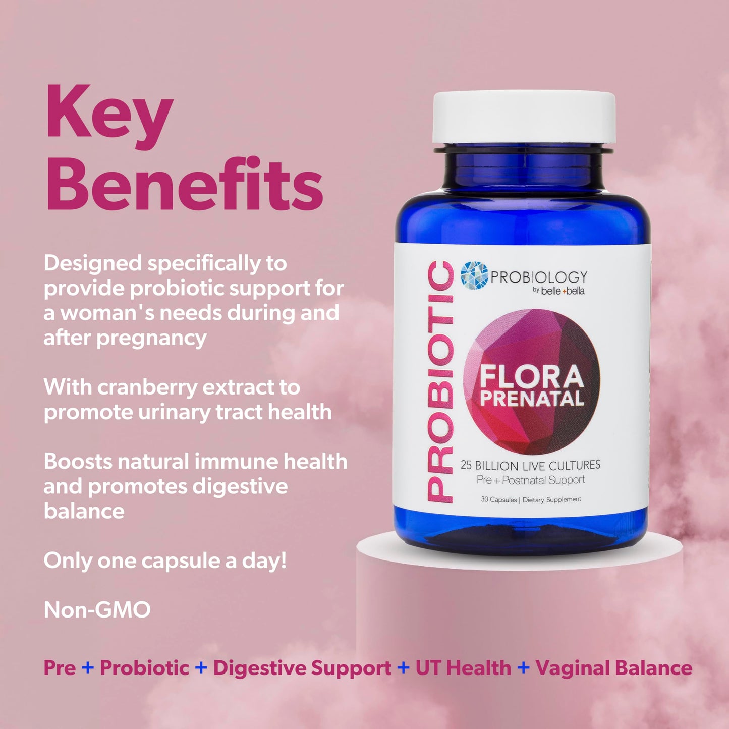 Etiqueta frontal suplemento belle+bella prenatal