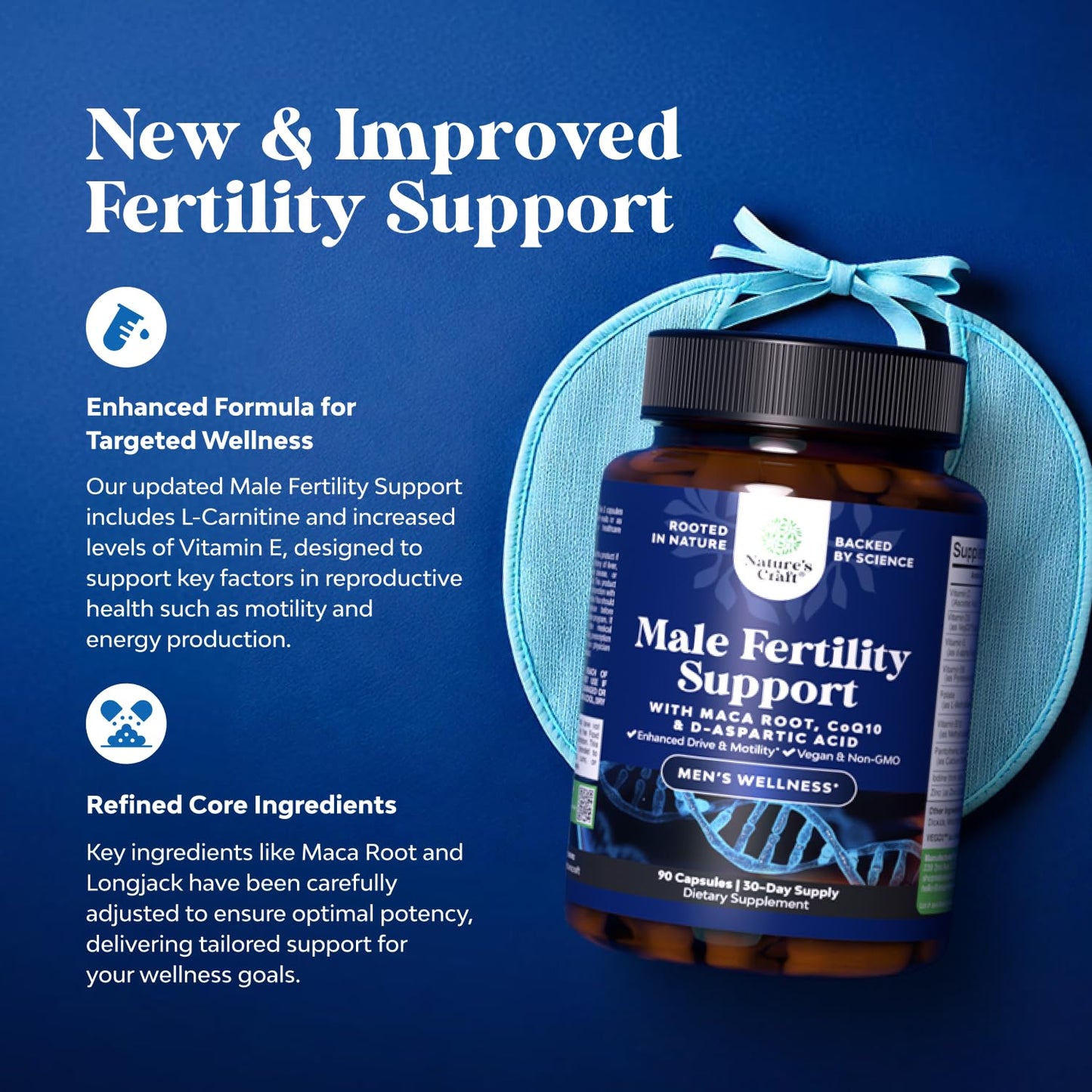 Etiqueta frontal suplemento fertilidad masculina