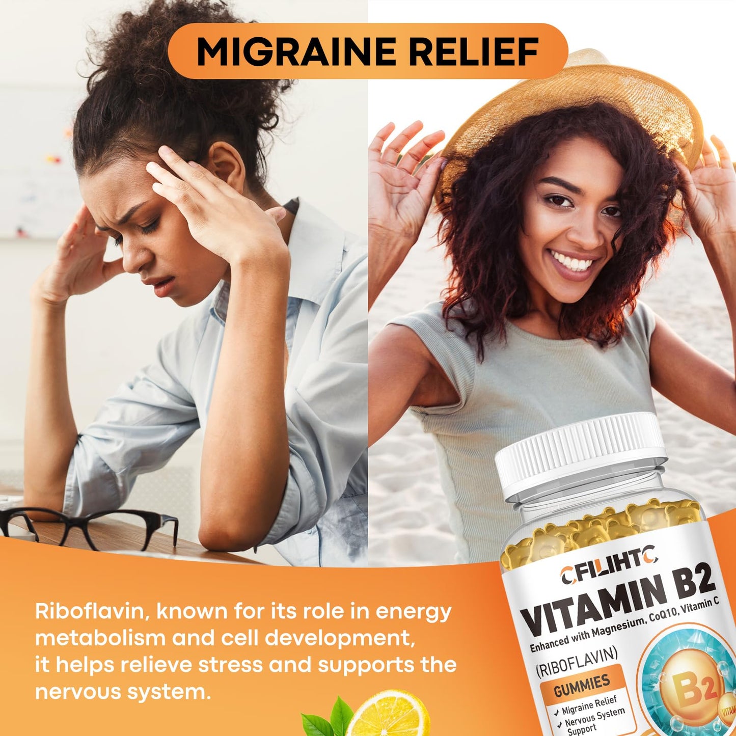 Etiqueta gomitas vitamina B2 frontal