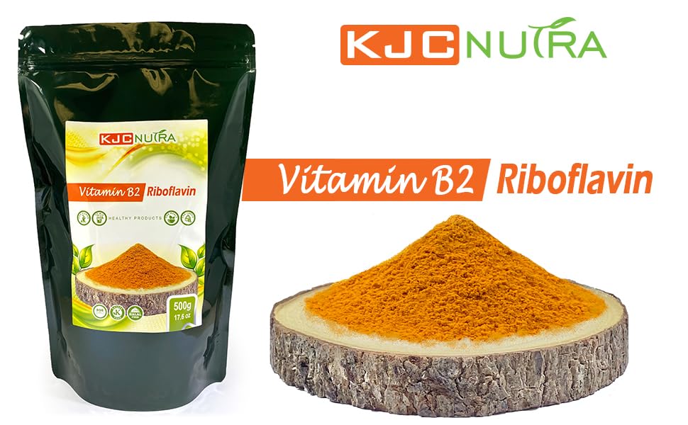 Etiqueta informativa polvo Vitamina B2 KJC Nutra
