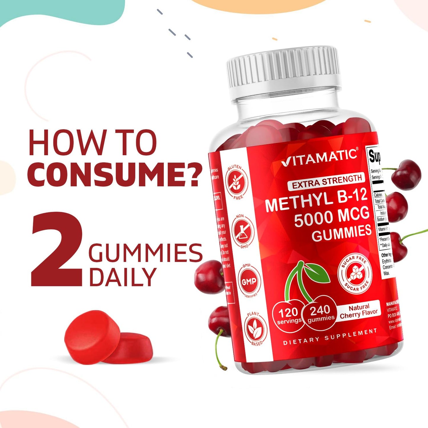 Etiqueta ingredientes gomitas vitamina b12 Vitamatic