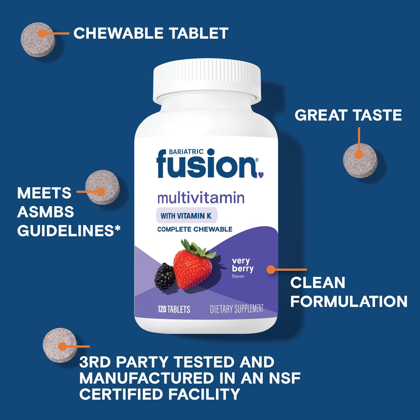 Etiqueta de ingredientes multivitamínico Bariatric Fusion